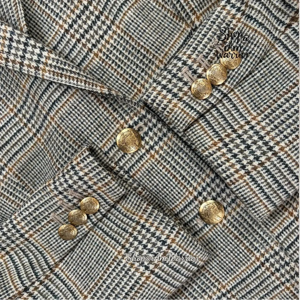 J.Crew Collection houndstooth plaid wool schoolboy blazer *shop@iamwarrior